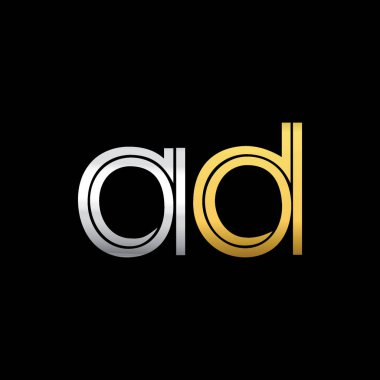 Gümüş ve altın harfler reklam vektör çizim