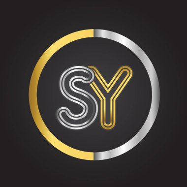 Altın harfler sy vektör çizim