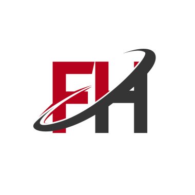 FH harfler ilk logo kimlik illüstrasyon