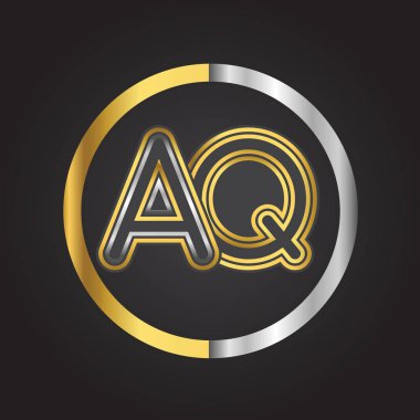 Altın harfler aq vektör çizim