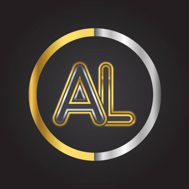 Altın harfler al vektör çizim