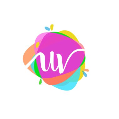 renkli vektör logo ile uv mektuplar