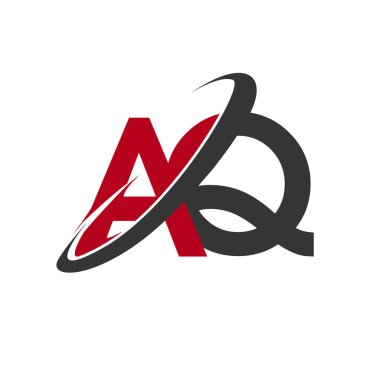 AQ harfler ilk logo kimlik illüstrasyon