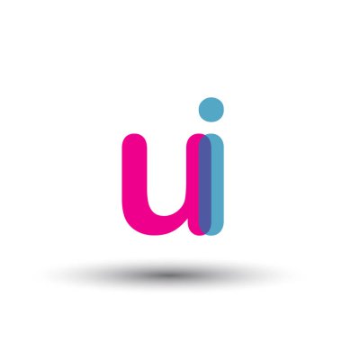 renkli vektör logo harfleri UI ile