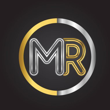 Bay golden vektör çizim harfleri