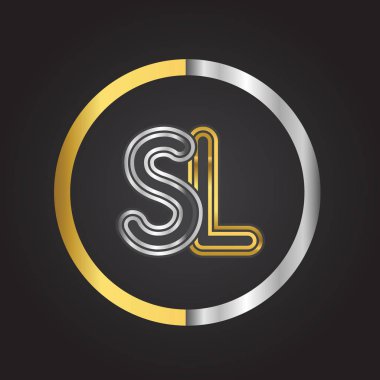 sl vektör çizim altın harfler