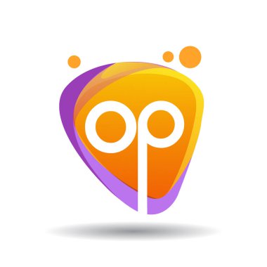 Renkli vektör logo harfleri op ile