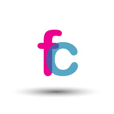renkli vektör logo harfleri fc ile