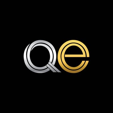 Gümüş ve altın harfler qe çizimi vektör