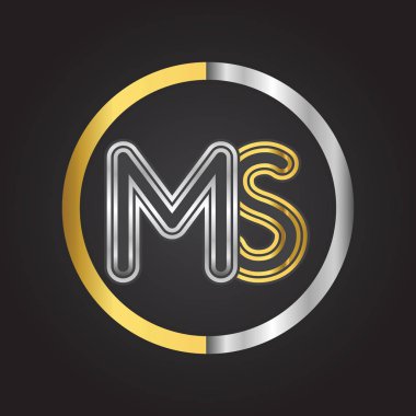 Altın harfler ms vektör çizim