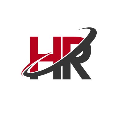 Kırmızı ve siyah harfler İK vektör çizim