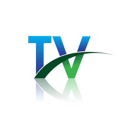 mavi ve yeşil vektör çizim tv mektuplar