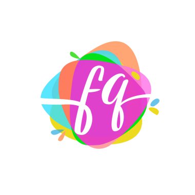 renkli vektör logo harfleri fq ile