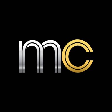 Gümüş ve altın harfler mc vektör çizim