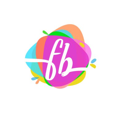 renkli vektör logo harfleri fb ile