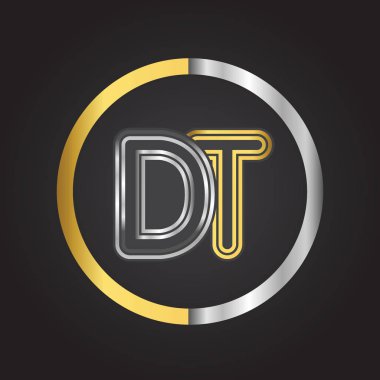 dt vektör çizim altın harfler