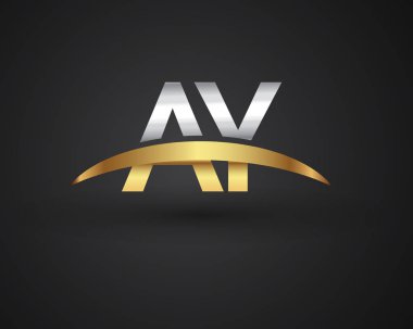 Gümüş ve altın harfler ay vektör çizim