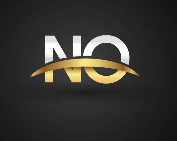 Nie Litery Początkowe Logo Tożsamości Wektor — Wektor stockowy
