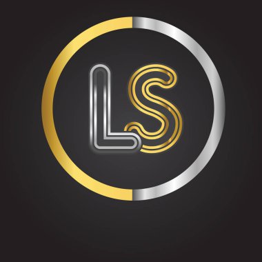 Altın harf ls vektör çizim