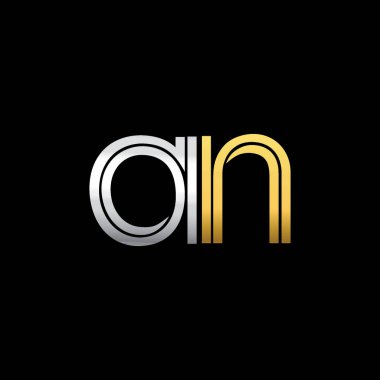 vektör çizimi gümüş ve altın harfler bir