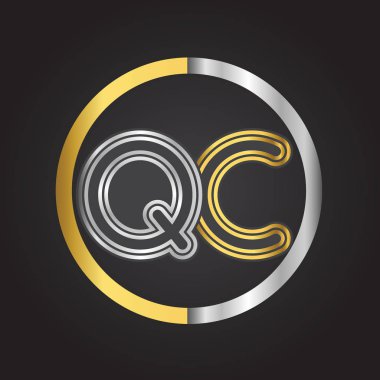 Altın harfler qc vektör çizim