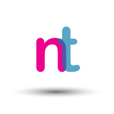 NT harfler ilk logo kimlik illüstrasyon