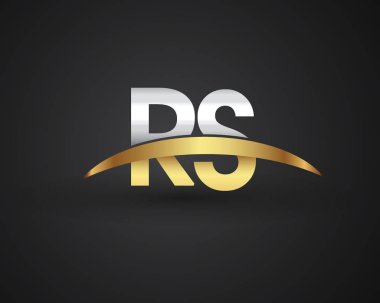 Gümüş ve altın harfler rs vektör çizim