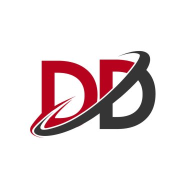 DD harfler ilk logo kimlik illüstrasyon