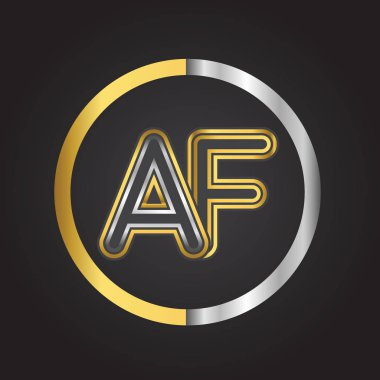 af vektör çizim altın harfler
