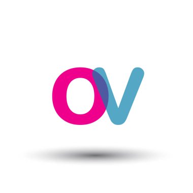 ov harfler ilk logo kimlik illüstrasyon