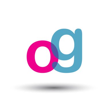 OG harfler ilk logo kimlik illüstrasyon