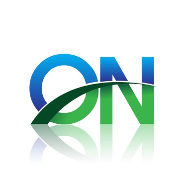 mavi ve yeşil harfler üzerinde vektör çizim