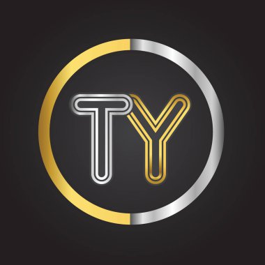 Altın harfler ty vektör çizim