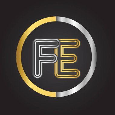fe vektör çizim altın harfler