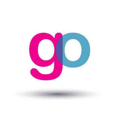 renkli vektör logo harfleri ile gitmek