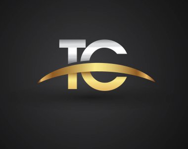 tc vektör çizim gümüş ve altın harfler