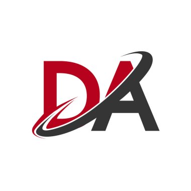 Da harfler ilk logo kimlik illüstrasyon