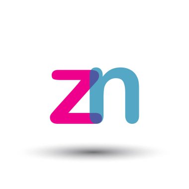 renkli vektör logo ile zn mektuplar