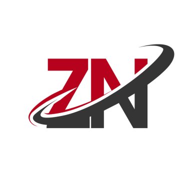 Kırmızı ve siyah vektör çizim zn mektuplar