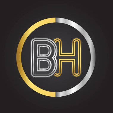 bh vektör çizim altın harfler