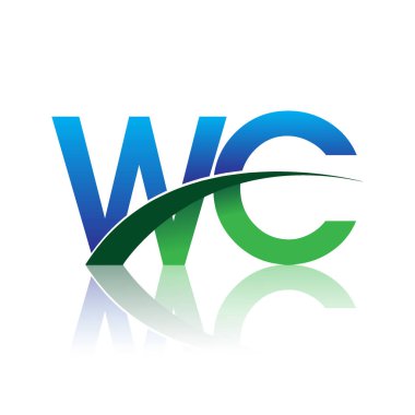 mavi ve yeşil vektör çizim wc mektuplar