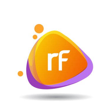 Renkli vektör logo ile rf mektuplar