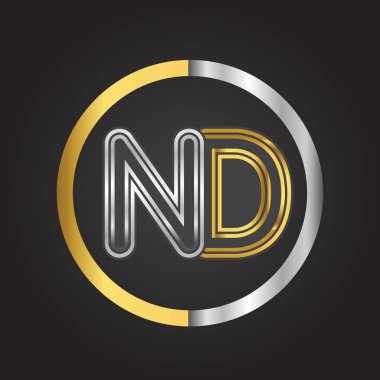Altın harfler nd vektör çizim