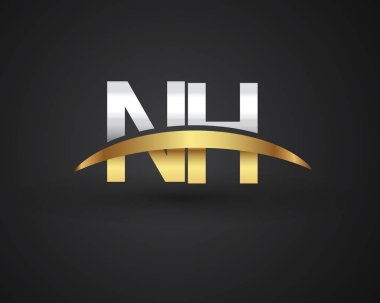nh vektör çizim gümüş ve altın harfler