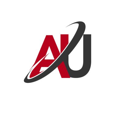 Au harfler ilk logo kimlik illüstrasyon