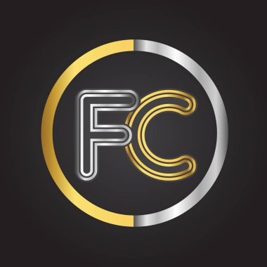 Altın harfler fc vektör çizim