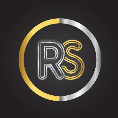 vektör çizim altın harfler RS
