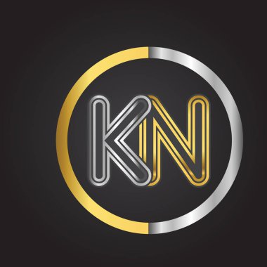 Altın vektör çizim kn mektuplar