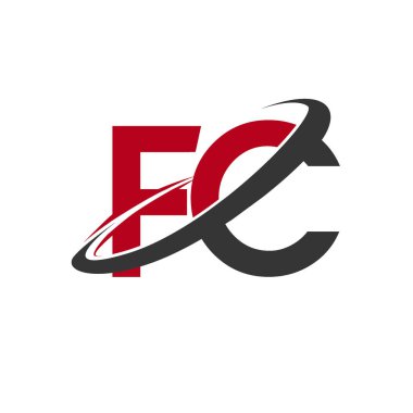 FC harfler ilk logo kimlik illüstrasyon