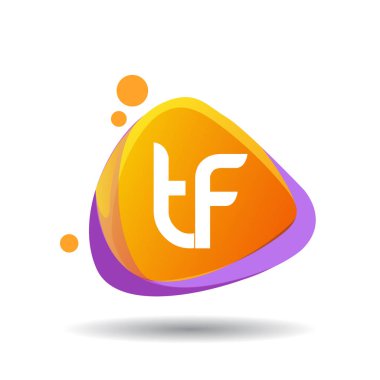 renkli vektör çizim, alfabe harfleri tf